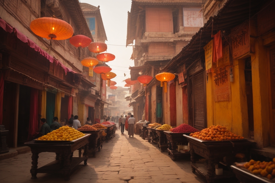 PhotoReal_lanes_and_temples_of_varanasi_1